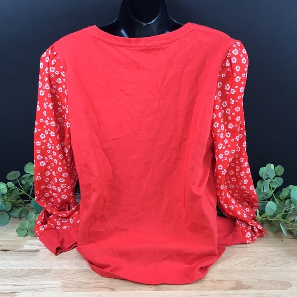 Riley & Rae Reagan Printed-Sleeve Sweater - Picture 5 of 5